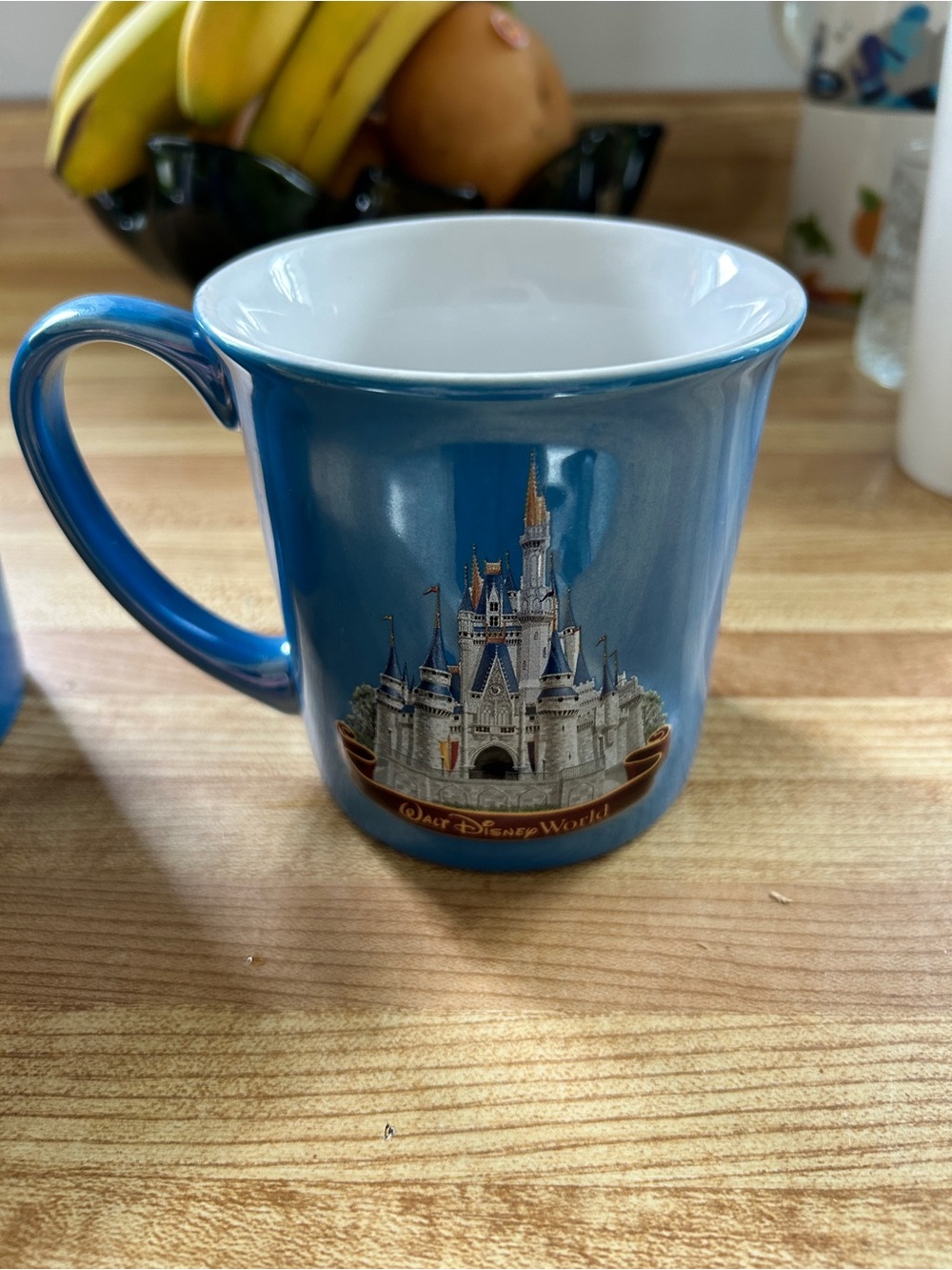 Disney Blue Castle Ceramic Mug with White Interior